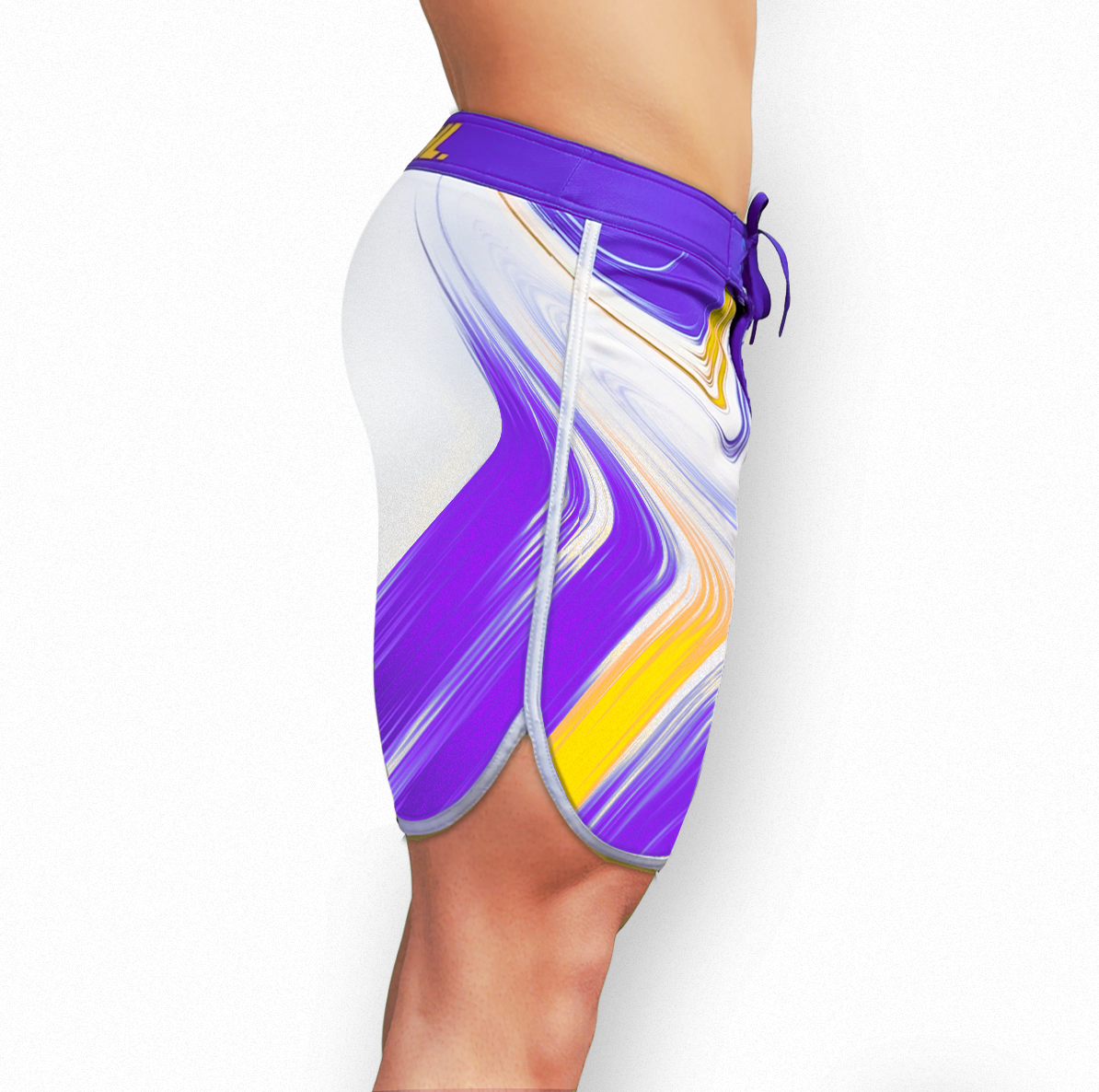 VIOLET BLAZE men's physique board shorts by VAZO Athletics – alternate view